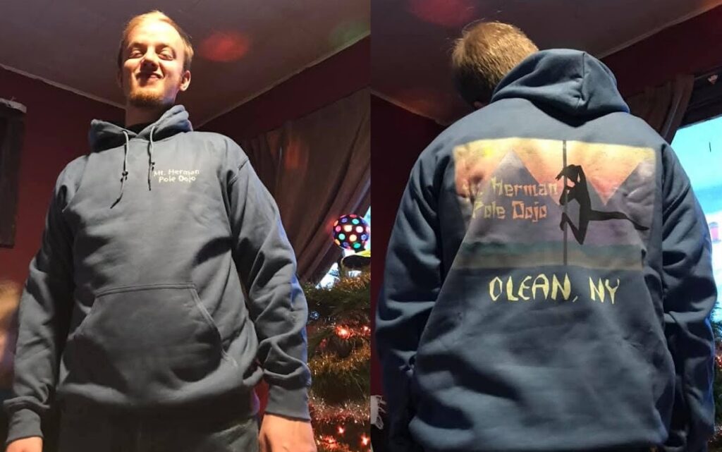 luke wenke mt. herman pole dojo hoodie olean ny blonde