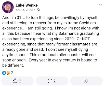 luke wenke acts like an incel on his 31st birthday facebook screenshot april 2023