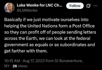 luke wenke discusses his letter writing obsession x/twitter screenshot august 2023