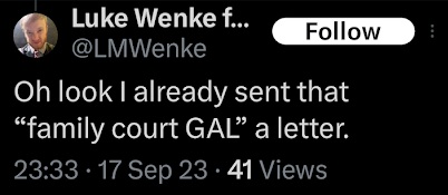 luke wenke says he wrote victim lexy a letter in jail september 2023 x/twitter screenshot