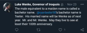 screenshot of a luke wenke x/twitter screenshot fixating on romantic obsession ryan teeter
