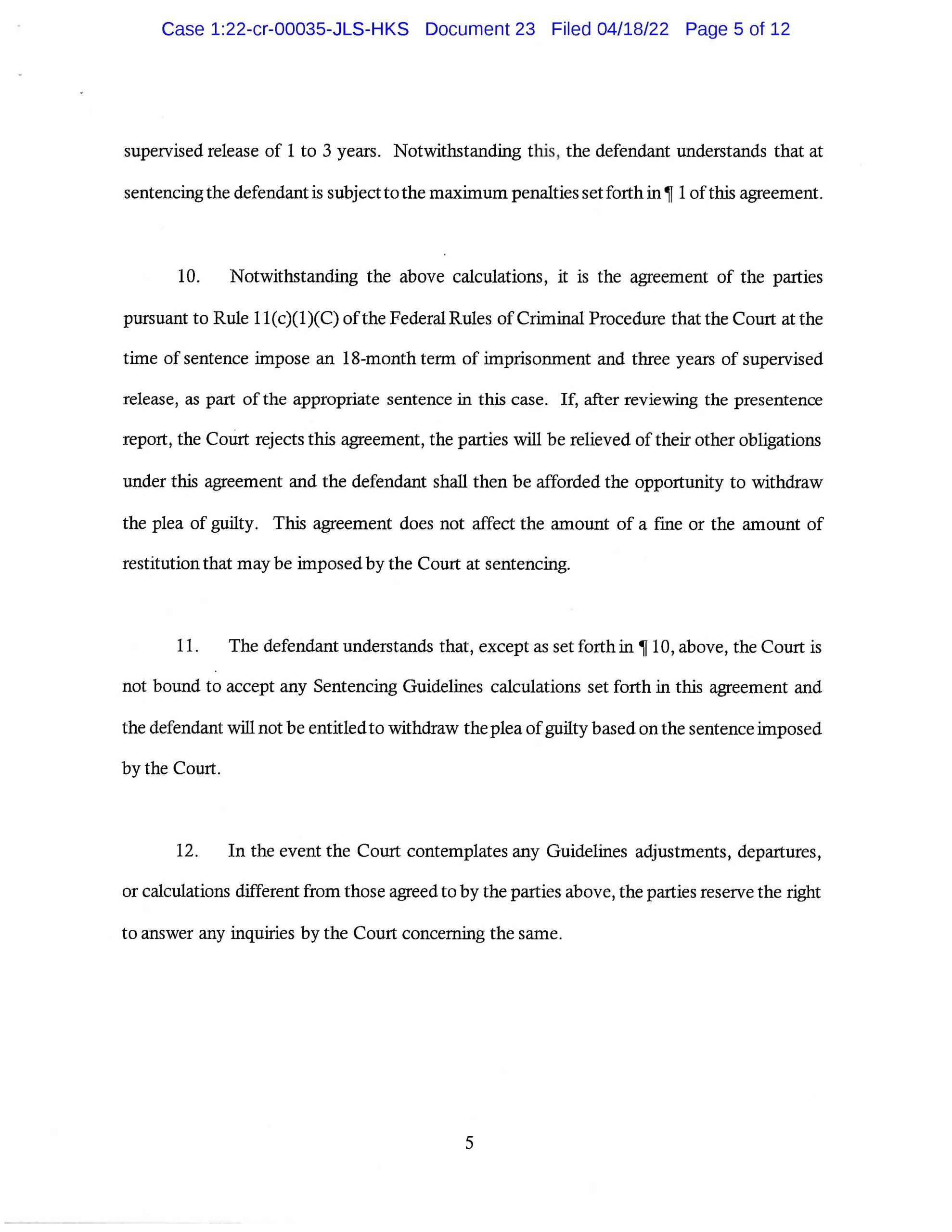 usa v. luke wenke cyberstalking plea agreement april 2022