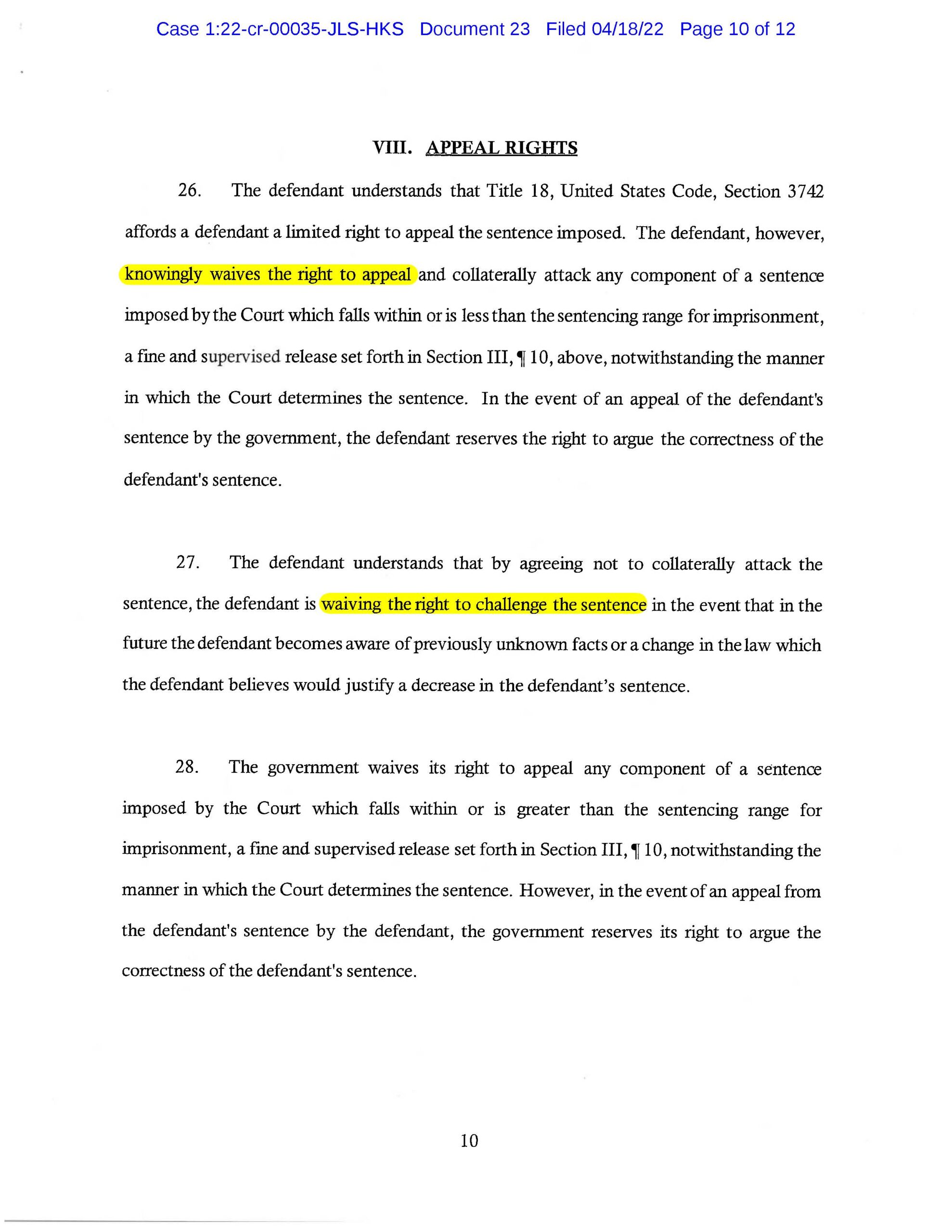 usa v. luke wenke cyberstalking plea agreement april 2022