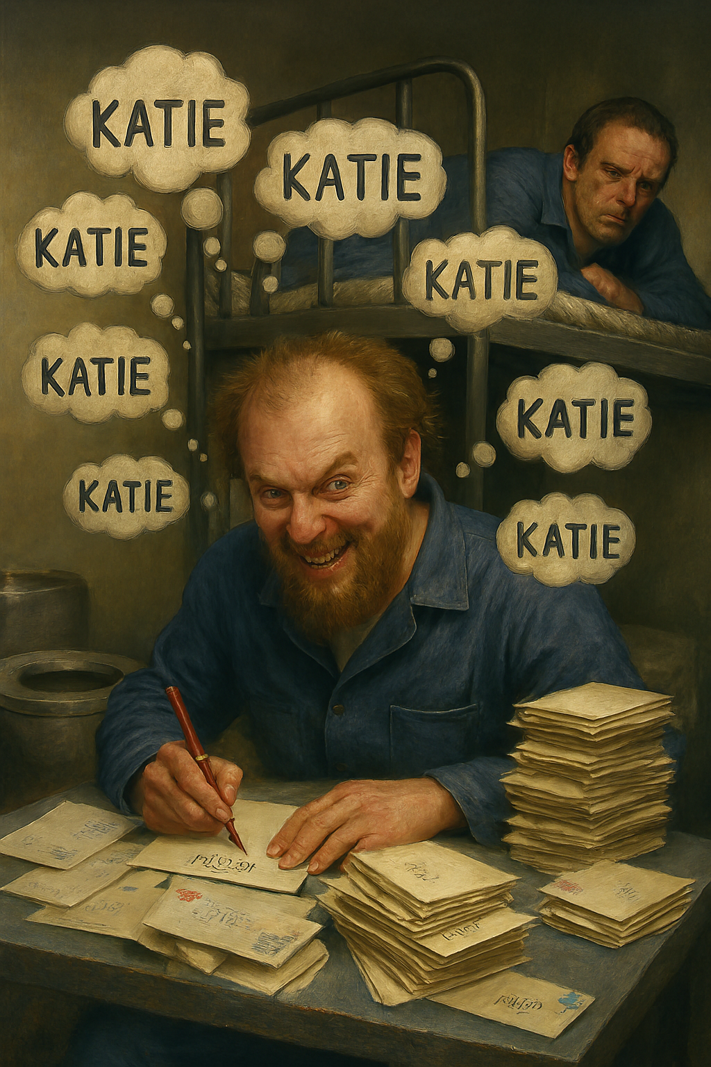 not luke wenke inmate prisoner obsessed writing letters annoyed cellmate katie obsession